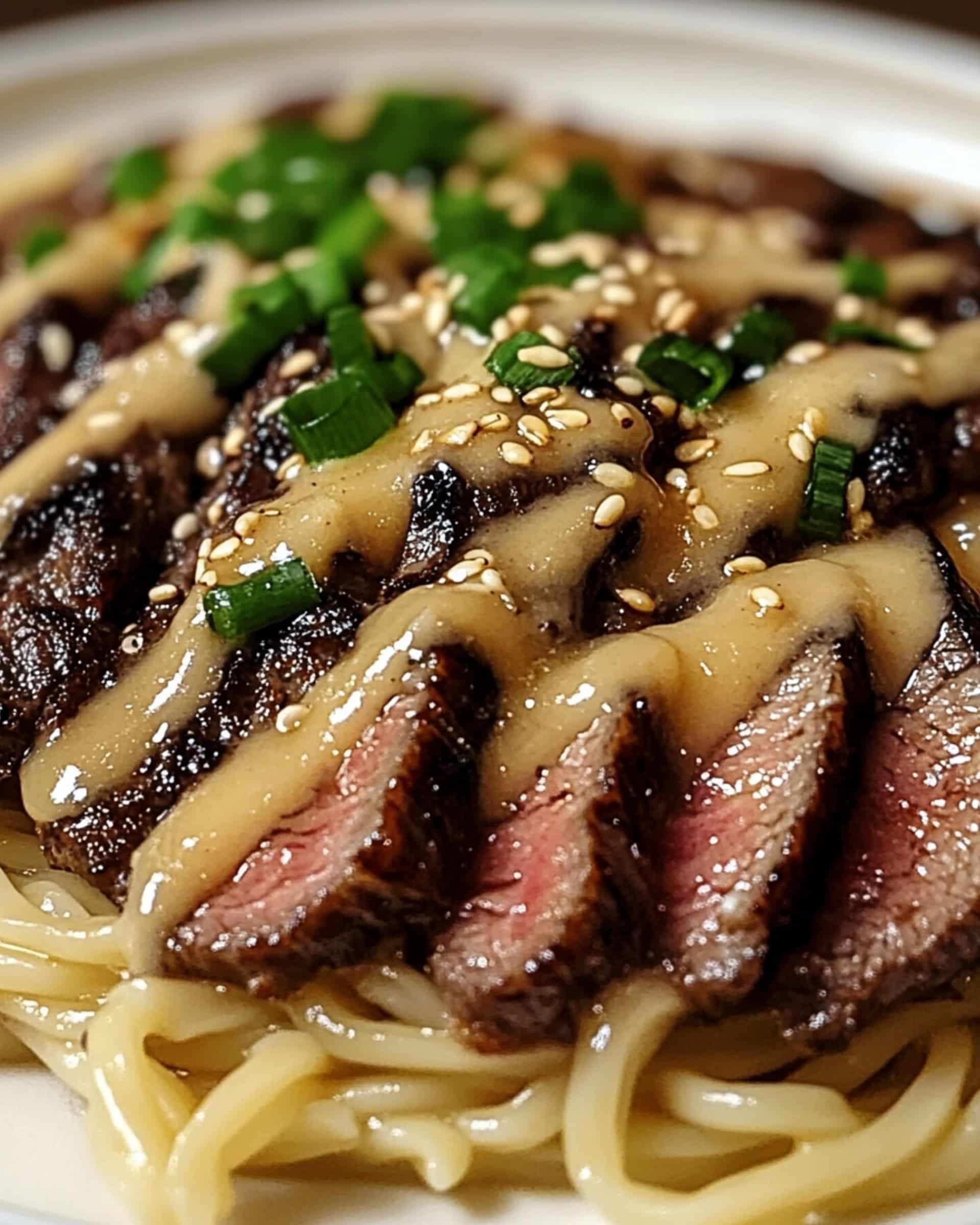 Garlic Butter Steak Lightning Noodles Recipe