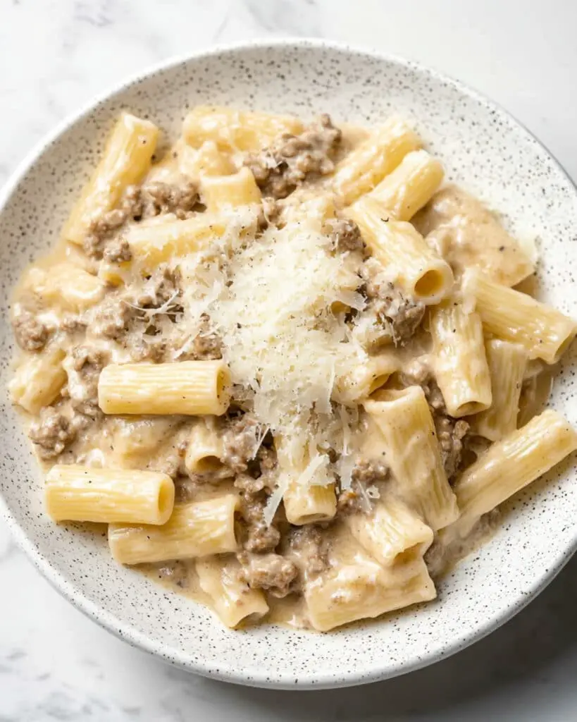 one-pot creamy beef pasta