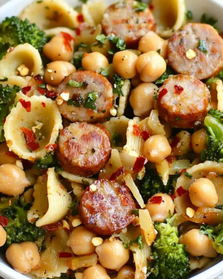 One Pot Orecchiette with Sausage and Broccoli Recipe
