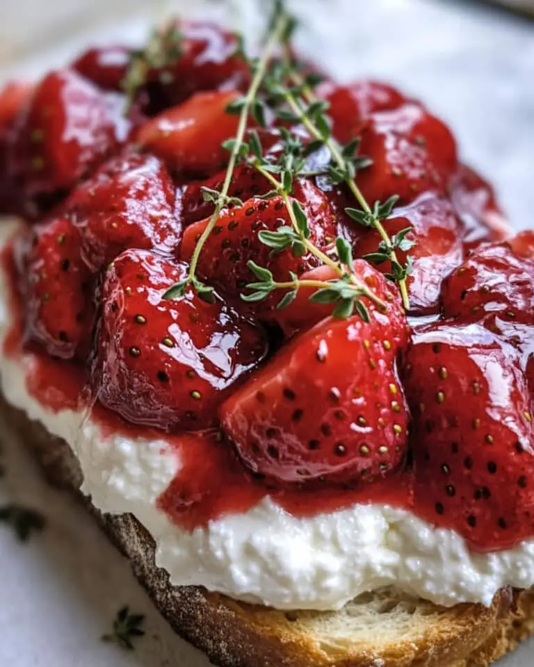 Roasted Strawberry Whipped Ricotta Toast Recipe