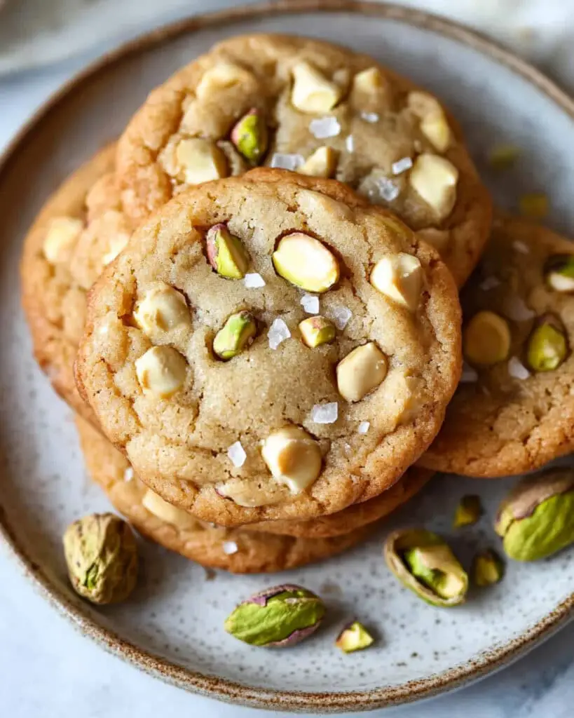 salted honey pistachio cookies