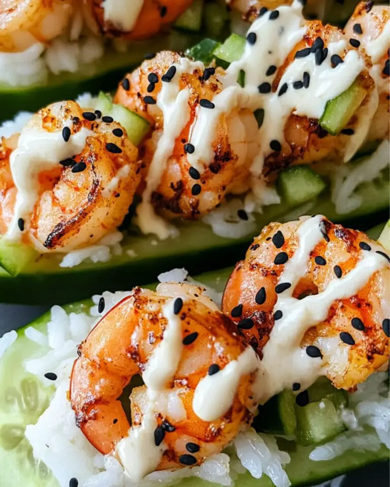 Shrimp Avocado Cucumber Boats Recipe