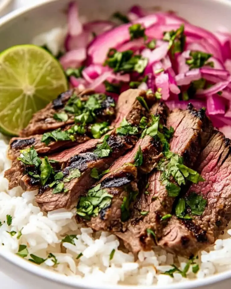 Skirt Steak Rice Bowls with Chimichurri Sauce Recipe