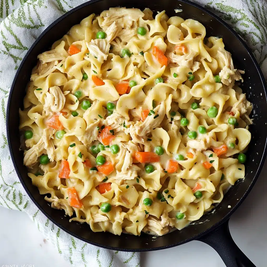Chicken Pot Pie Noodle Skillet Recipe - Recipe Image