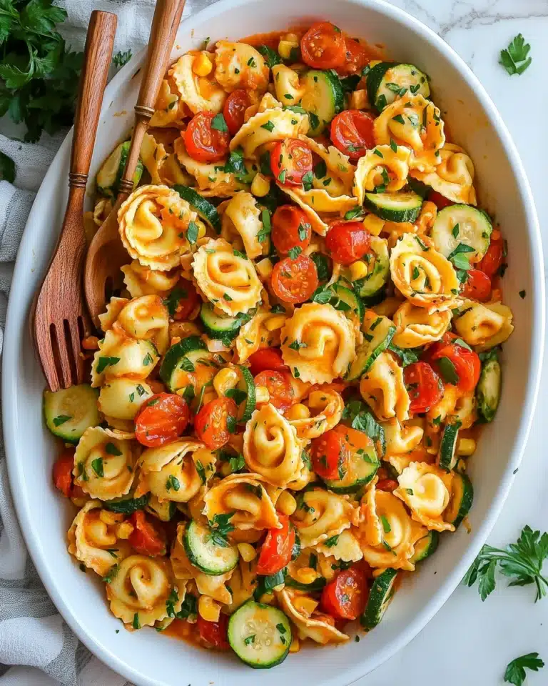 Cheese Tortellini with Summer Veggies Recipe