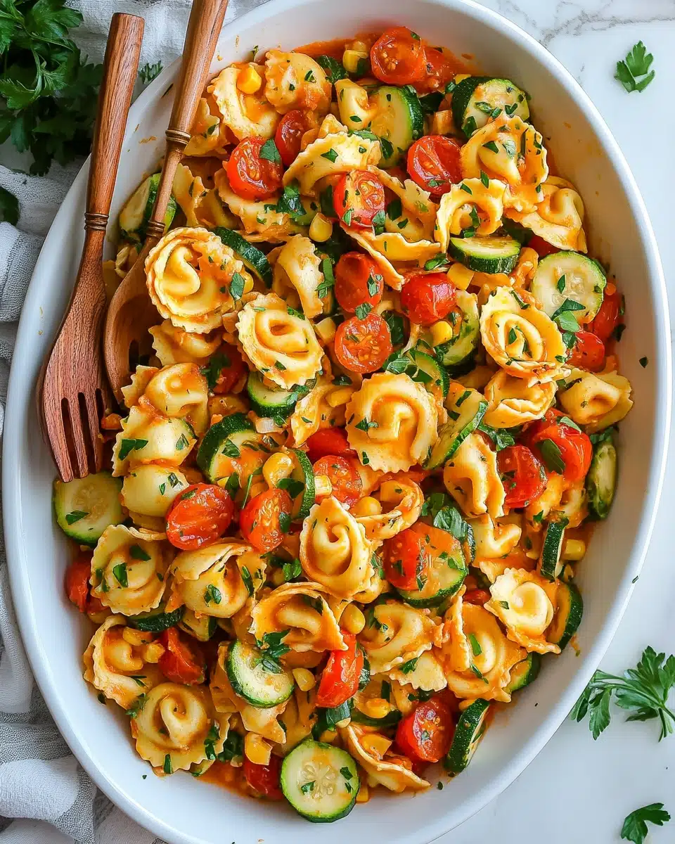 Cheese Tortellini with Summer Veggies Recipe