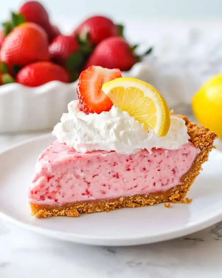 Frozen Strawberry Lemonade Pie Recipe