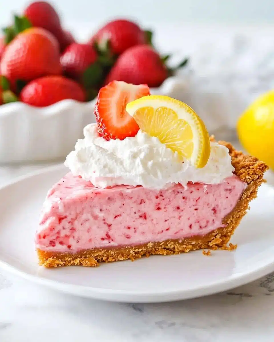Frozen Strawberry Lemonade Pie Recipe