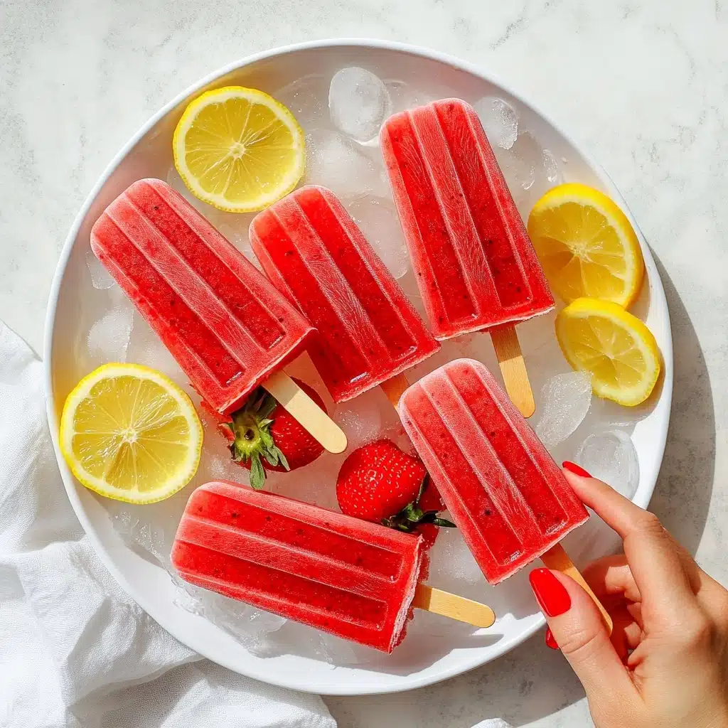 Strawberry Lemonade Popsicles Recipe - Recipe Image