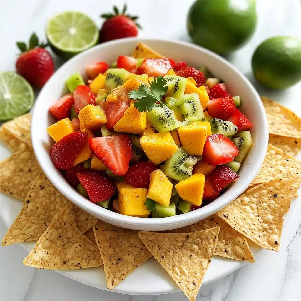 Strawberry Mango Salsa with Cinnamon-Sugar Tortilla Chips Recipe - Recipe Image