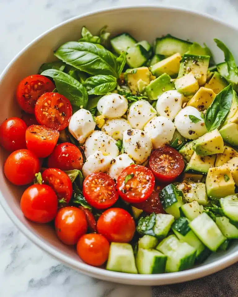 Tomato Cucumber Mozzarella Salad Recipe