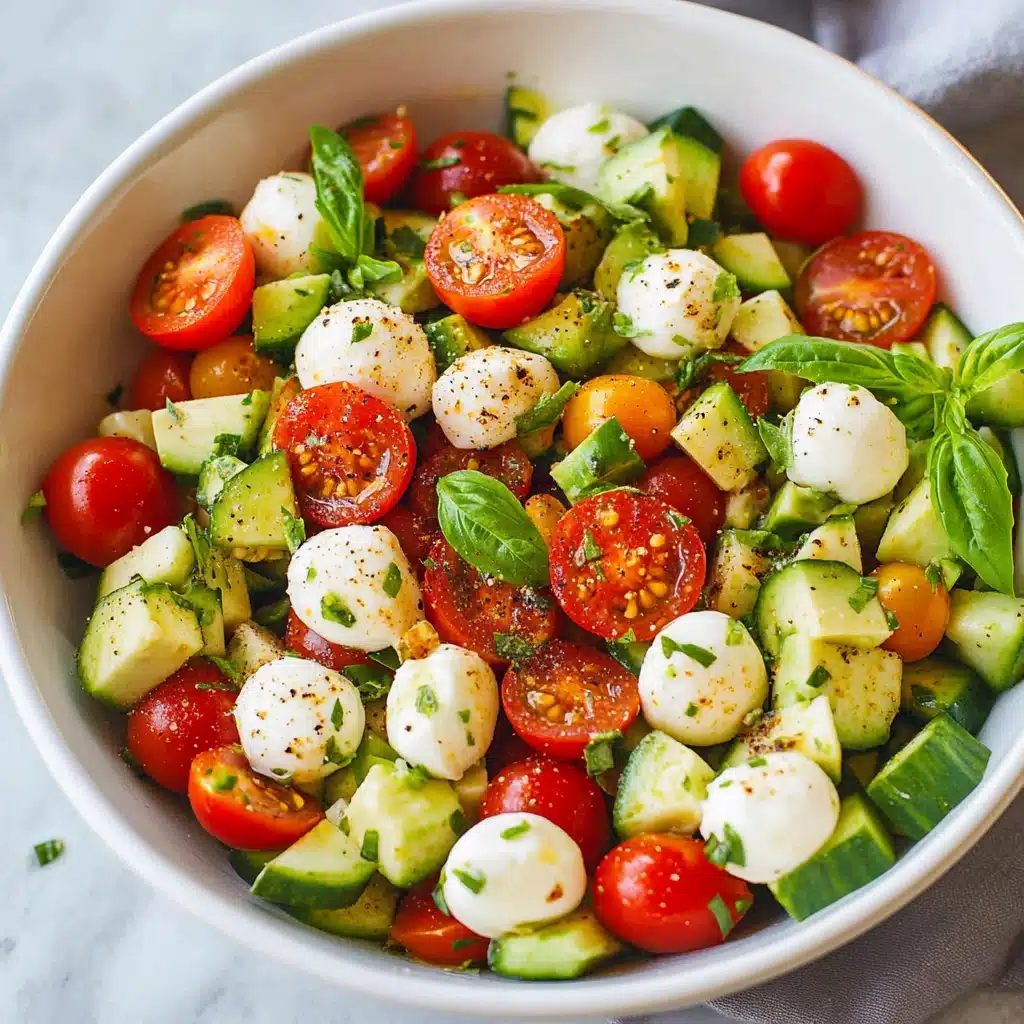 Tomato Cucumber Mozzarella Salad Recipe - Recipe Image