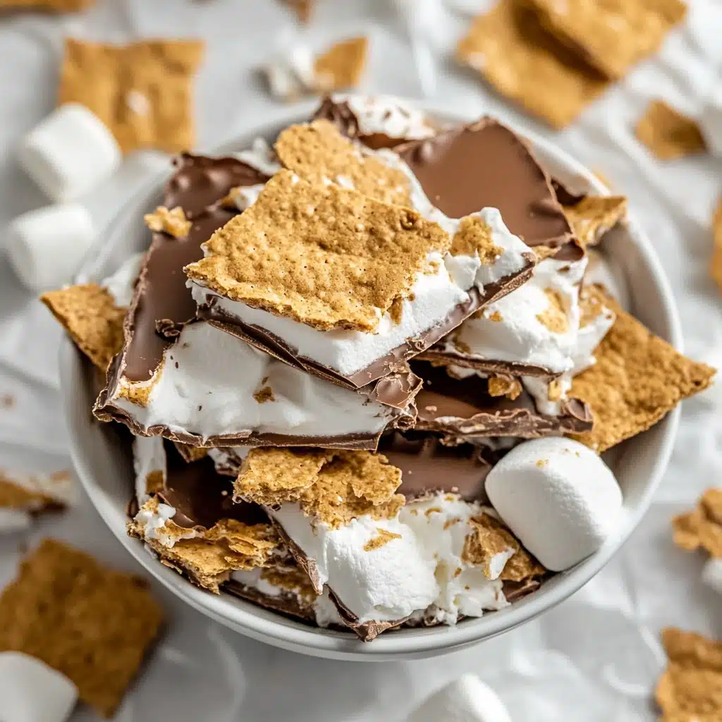 S’mores Chocolate Bark Recipe - Recipe Image