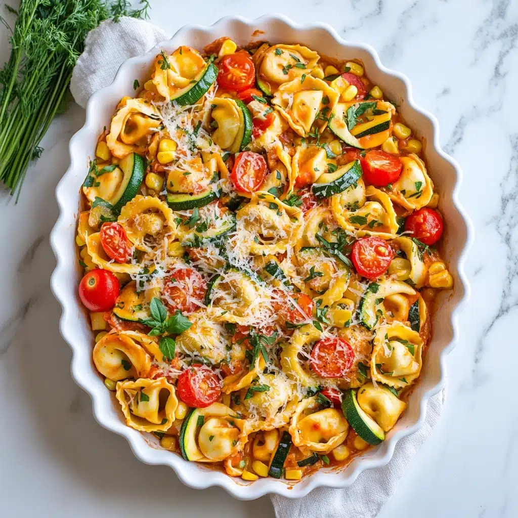 Cheese Tortellini with Summer Veggies Recipe - Recipe Image