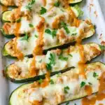 Buffalo Chicken Zucchini Boats Recipe
