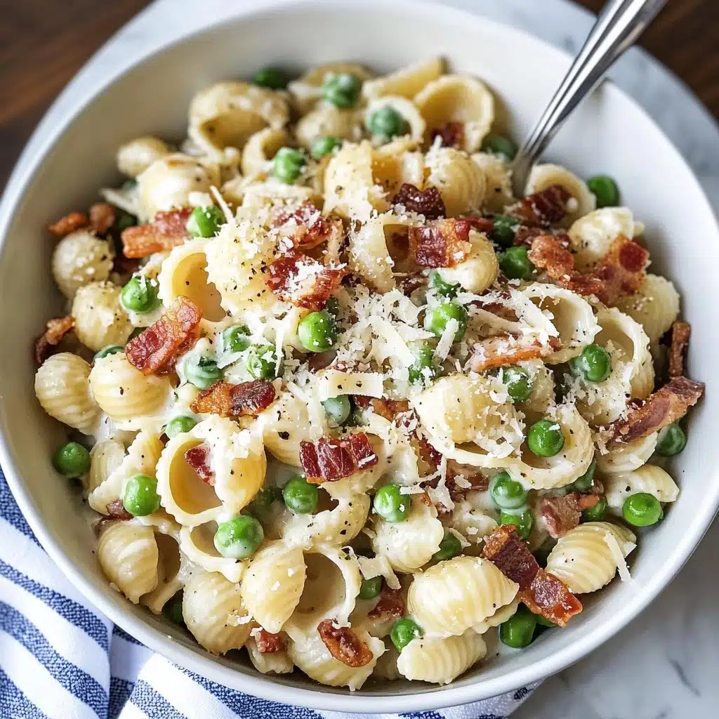 Creamy Bacon and Pea Pasta Salad Recipe - Recipe Image