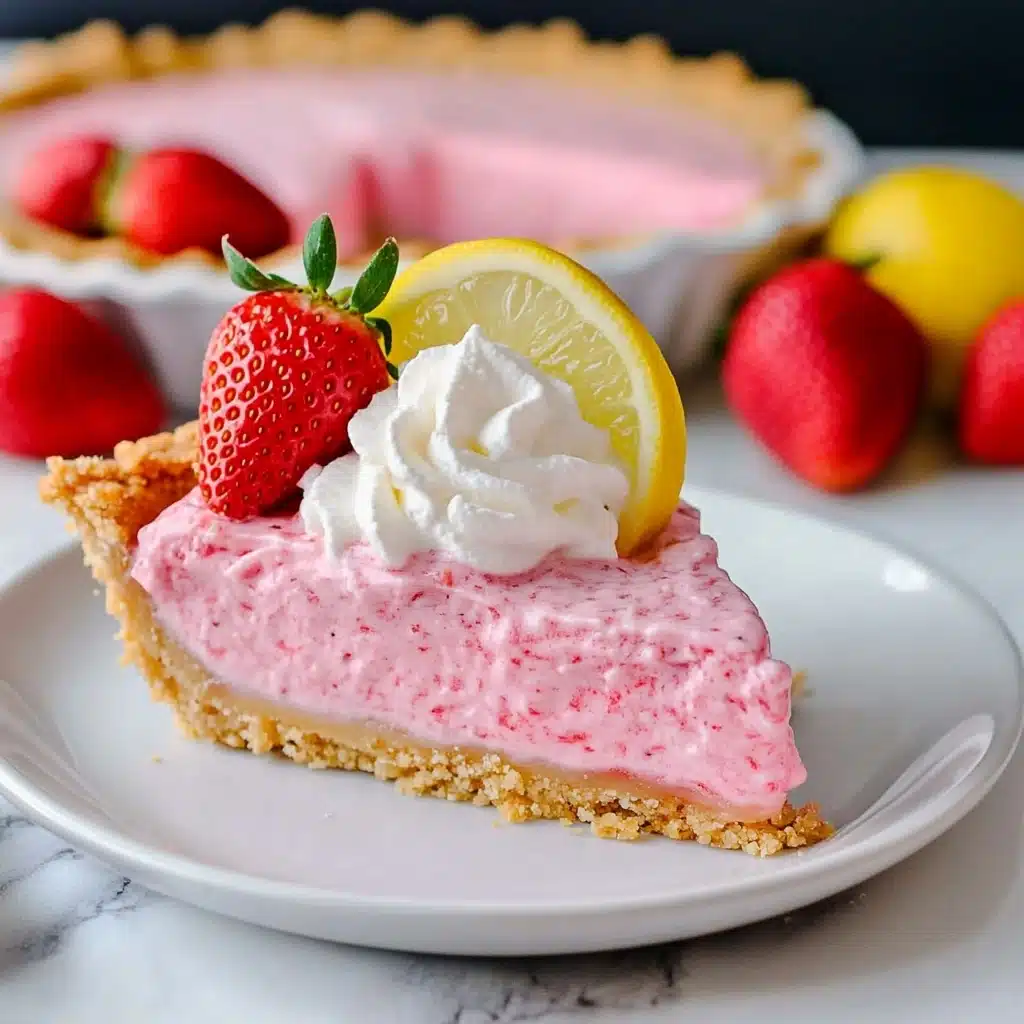 Frozen Strawberry Lemonade Pie Recipe - Recipe Image
