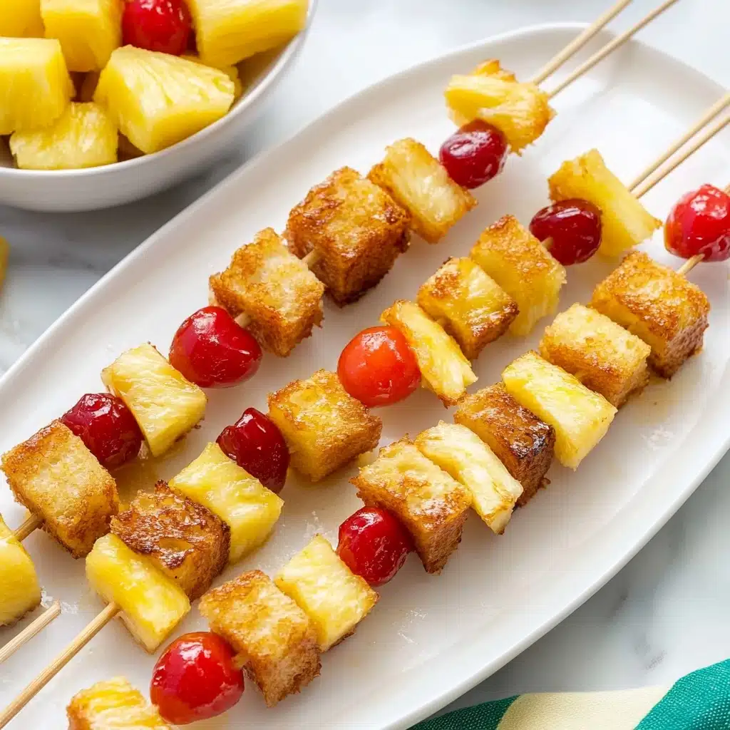 Pineapple Upside Down Cake Kabobs Recipe - Recipe Image