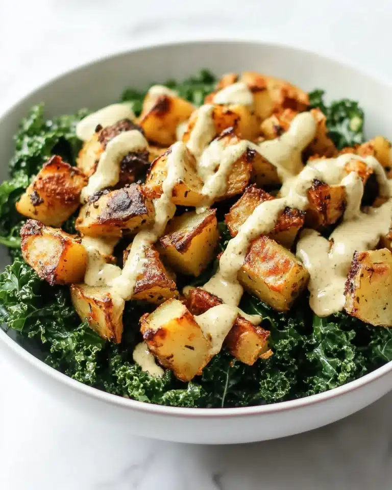 Spicy Potato Kale Bowls with Mustard Tahini Dressing Recipe