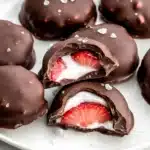 Chocolate Covered Strawberry Frozen Yogurt Bites Recipe