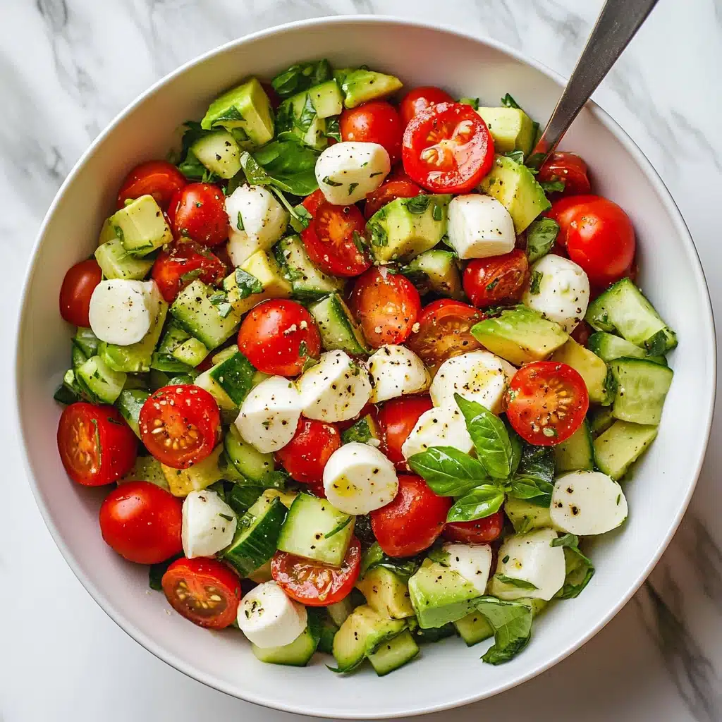 Tomato Cucumber Mozzarella Salad Recipe - Recipe Image