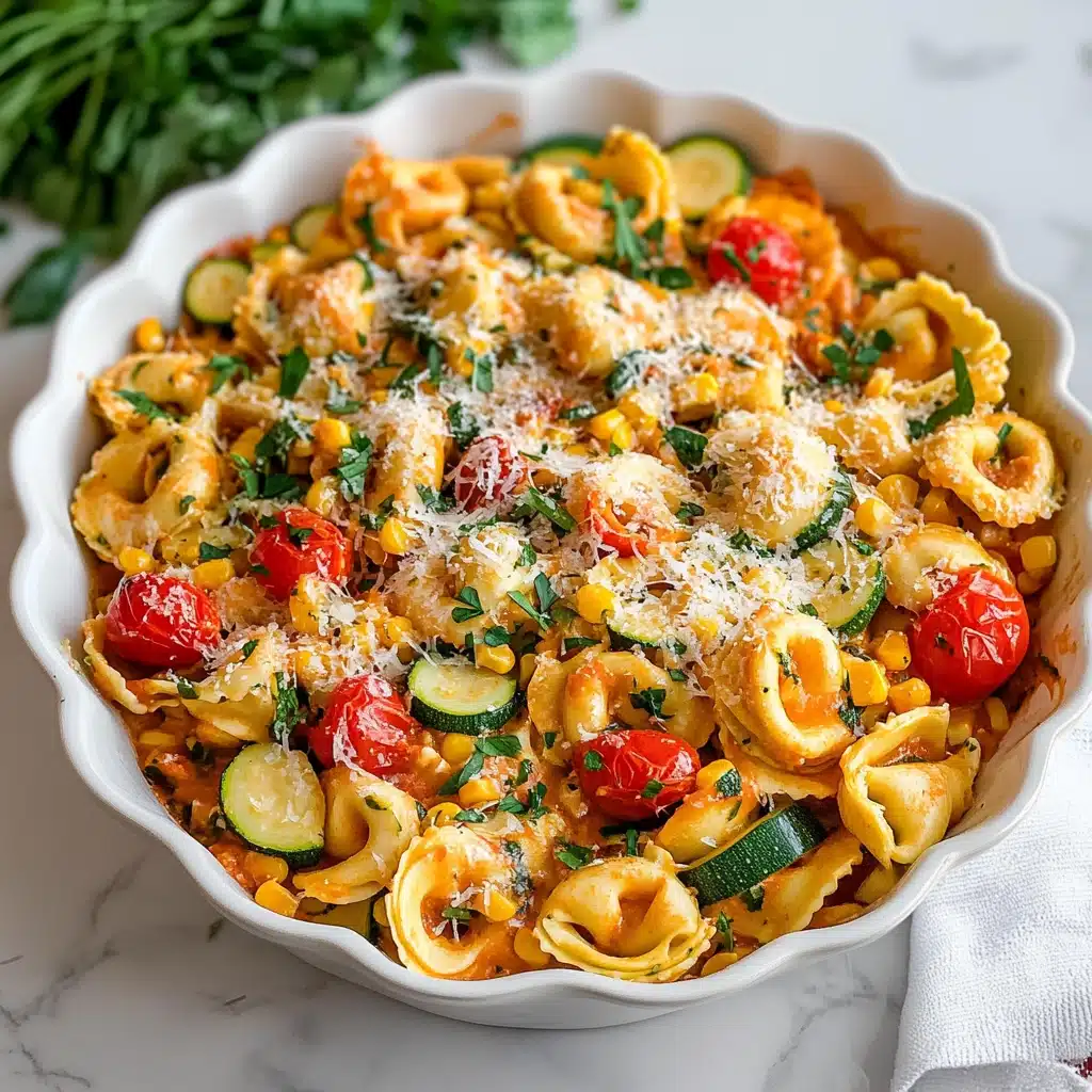 Cheese Tortellini with Summer Veggies Recipe - Recipe Image