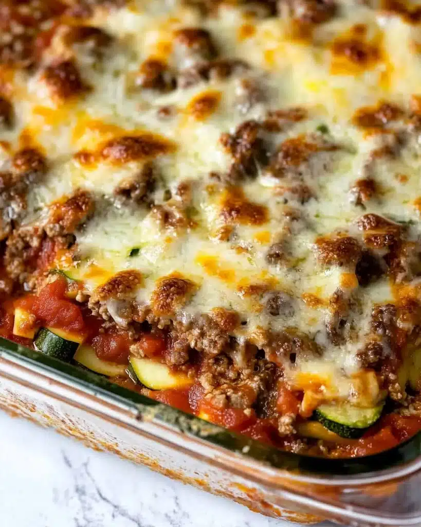 Zesty Zucchini Beef Casserole Recipe