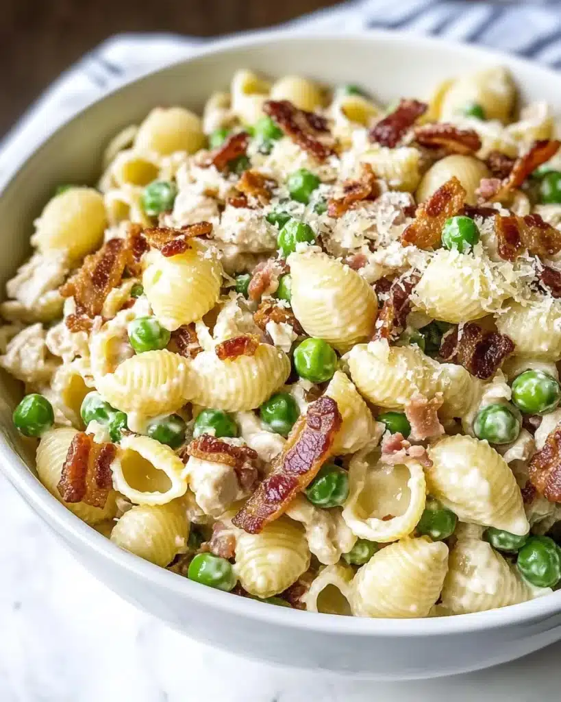 Creamy Bacon and Pea Pasta Salad Recipe