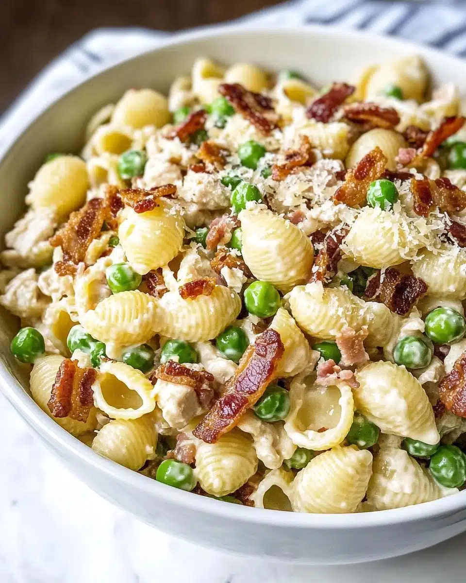 Creamy Bacon and Pea Pasta Salad Recipe