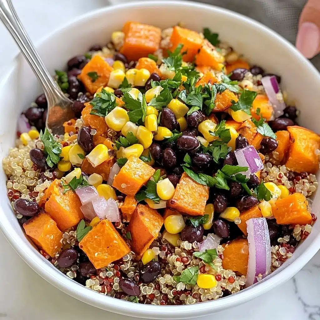 Roasted Sweet Potato Black Bean Quinoa Salad Recipe - Recipe Image