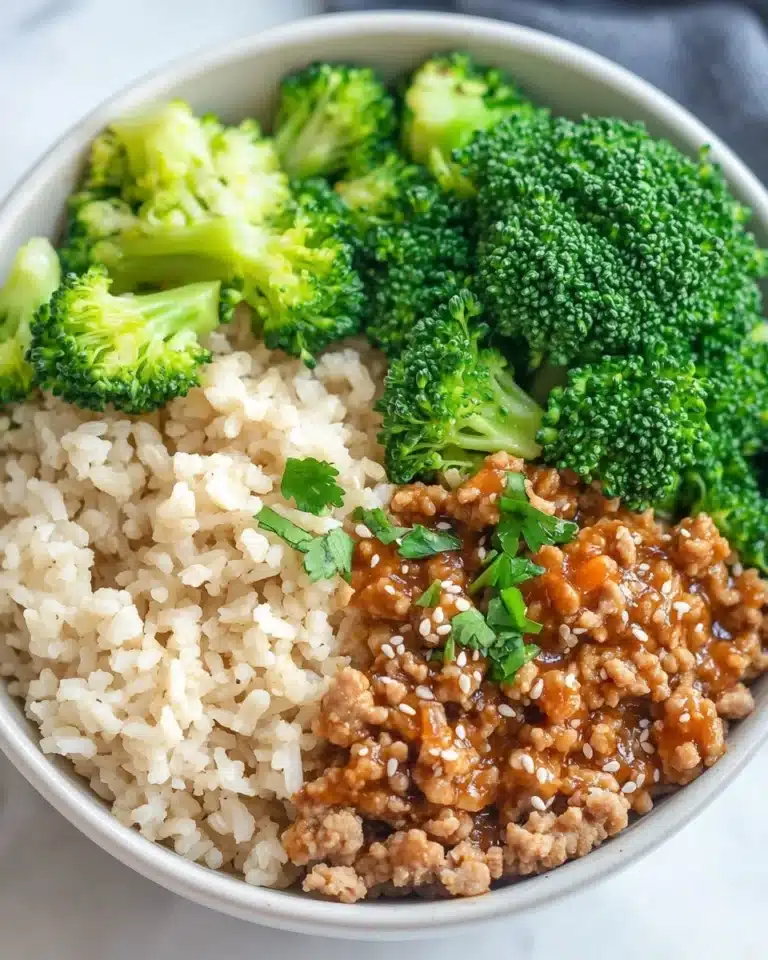 Sweet & Spicy Ground Turkey & Broccoli Bowls Recipe