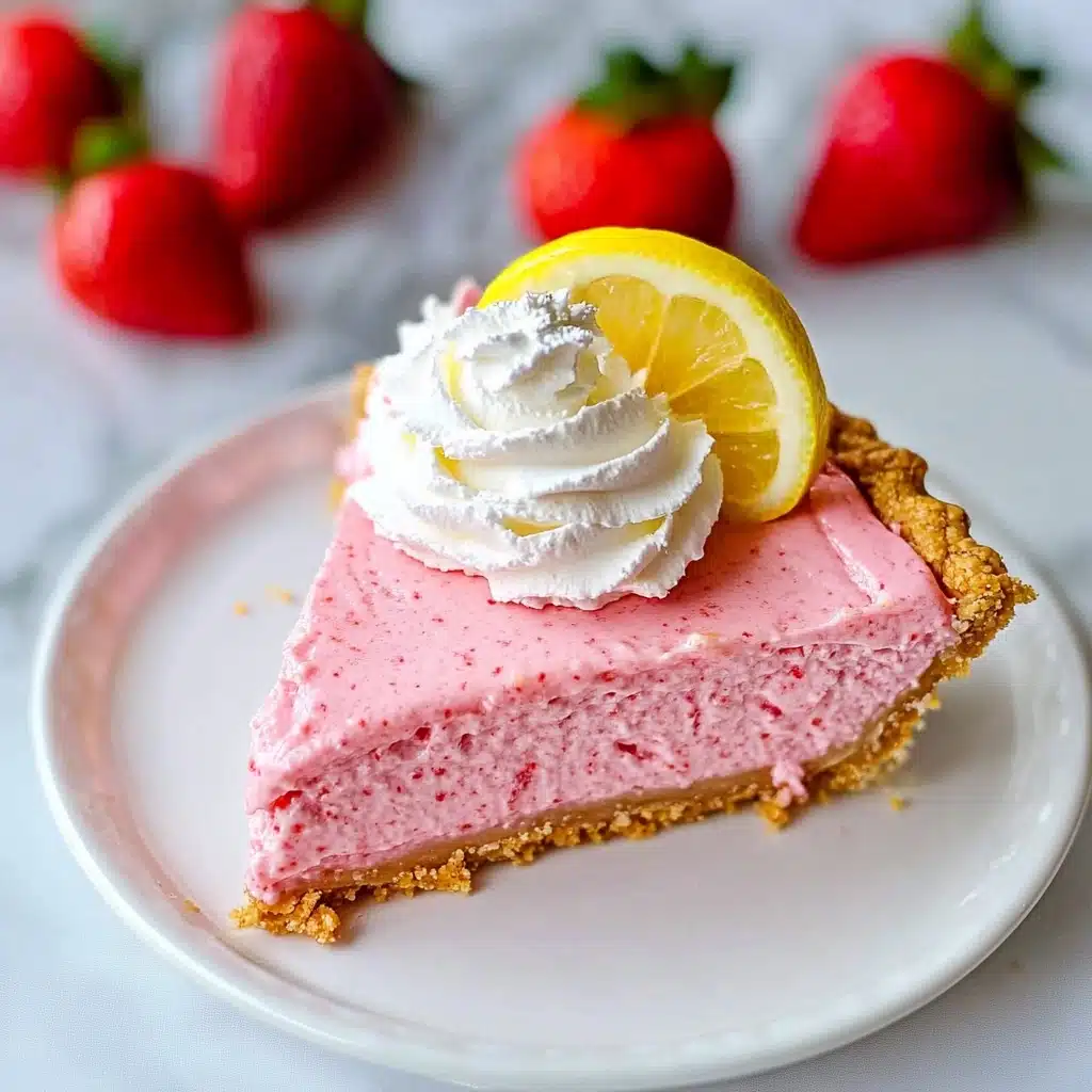 Frozen Strawberry Lemonade Pie Recipe - Recipe Image
