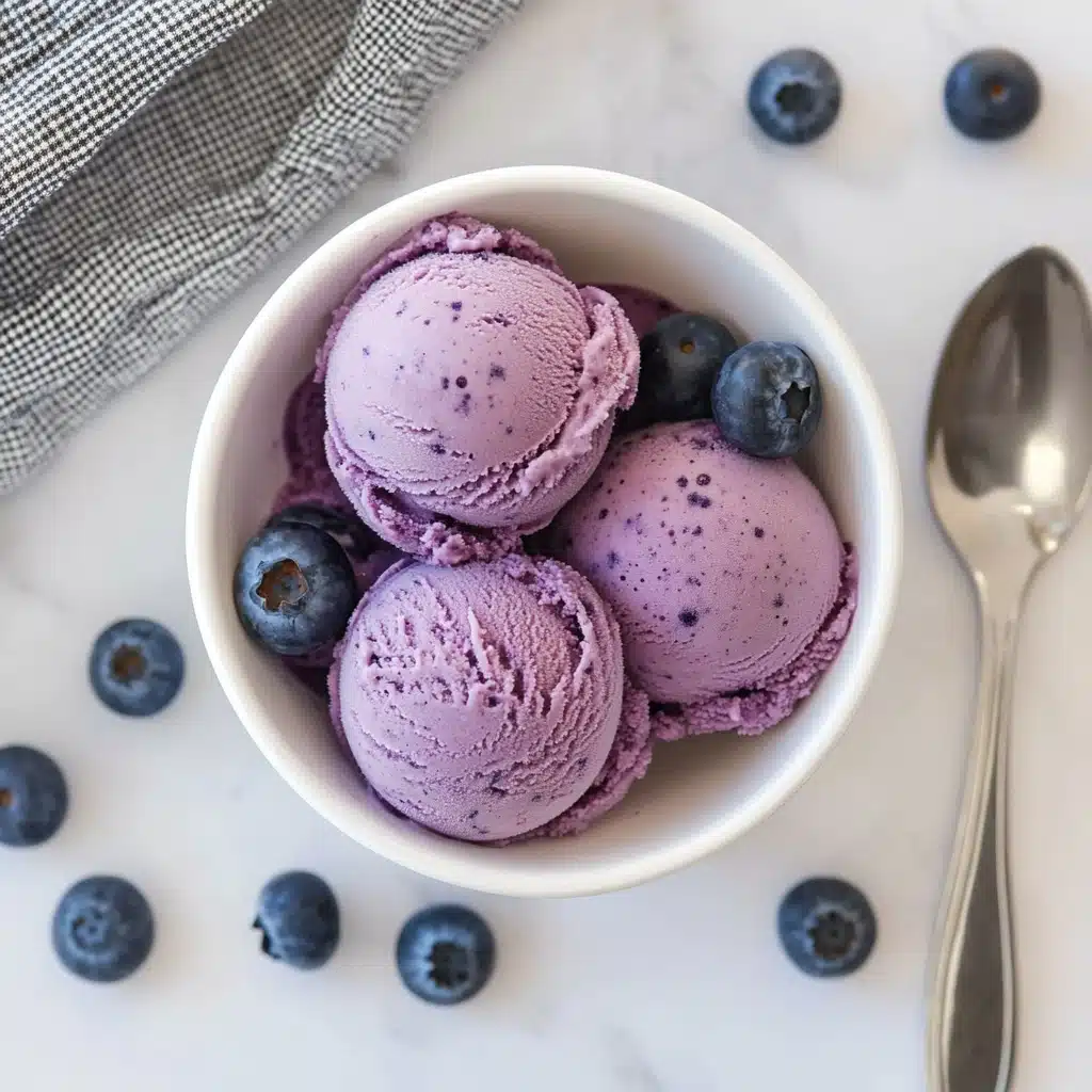 3-Ingredient No-Churn Blueberry Ice Cream Recipe - Recipe Image