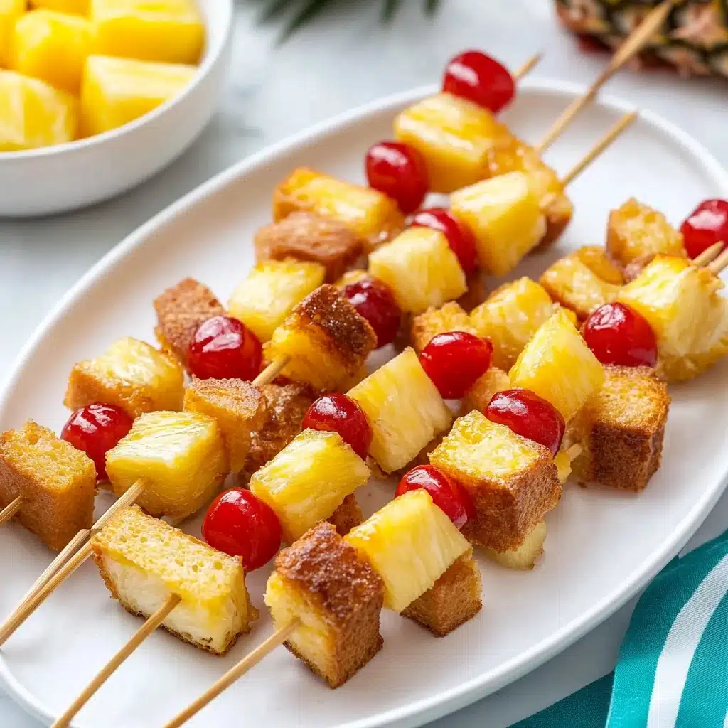 Pineapple Upside Down Cake Kabobs Recipe - Recipe Image
