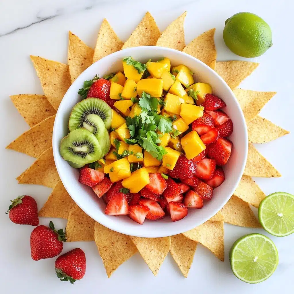 Strawberry Mango Salsa with Cinnamon-Sugar Tortilla Chips Recipe - Recipe Image