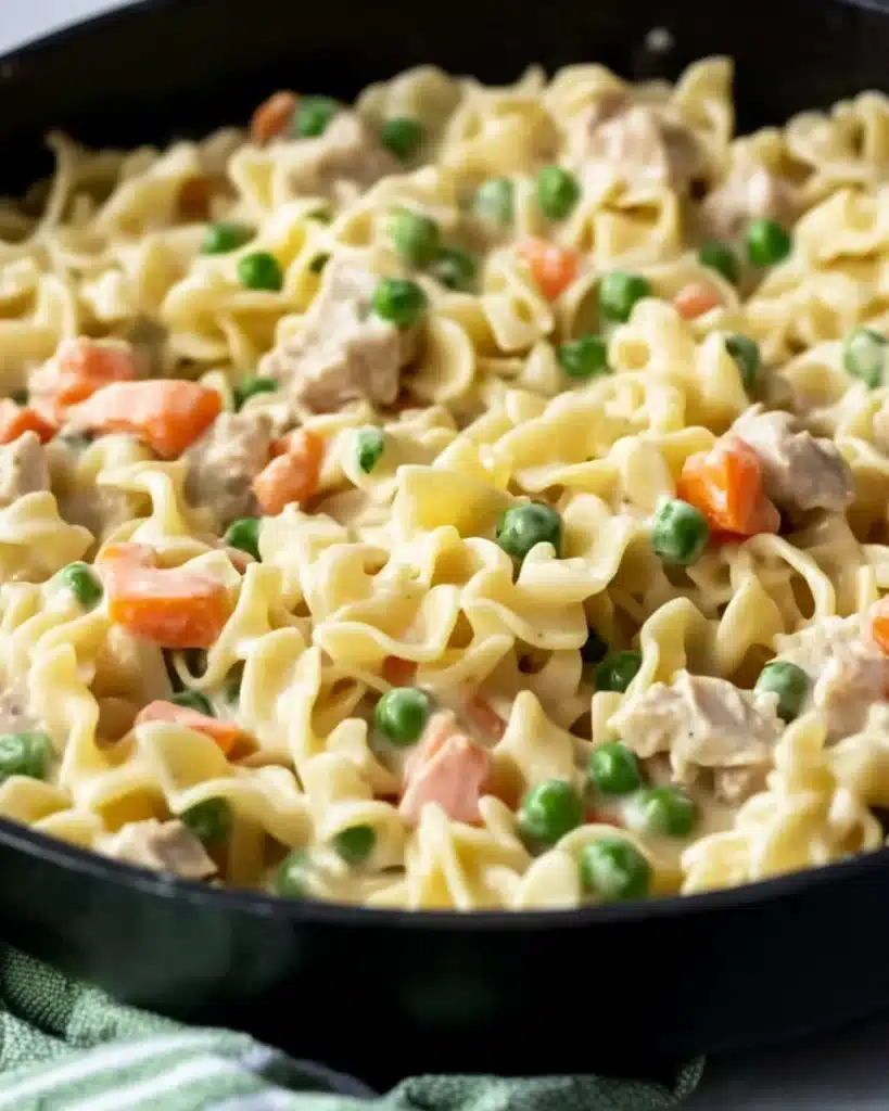 Chicken Pot Pie Noodle Skillet Recipe