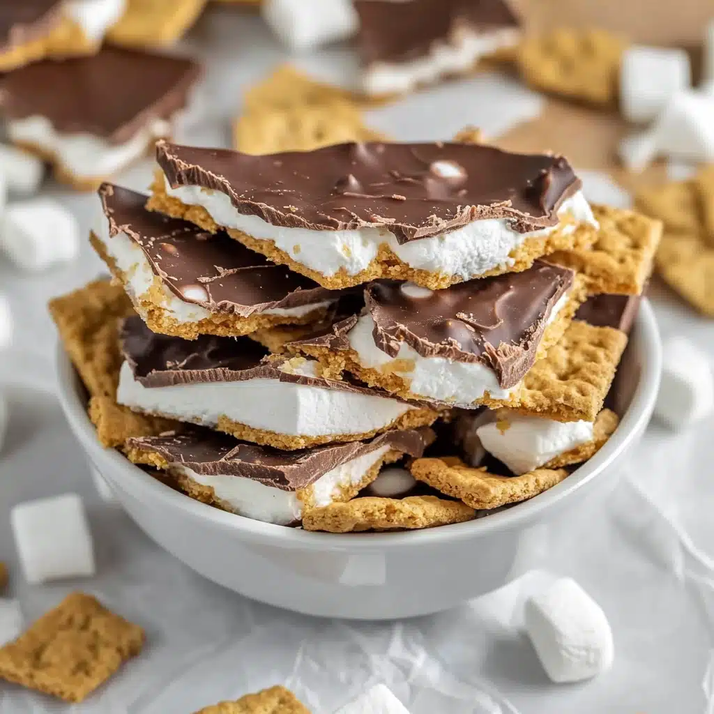 S’mores Chocolate Bark Recipe - Recipe Image