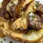 Loaded Baked Potato with Steak Bites Recipe