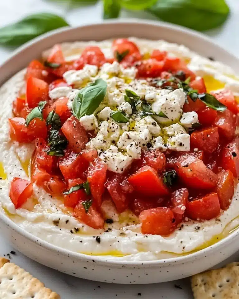 Creamy Feta Bruschetta Dip Recipe