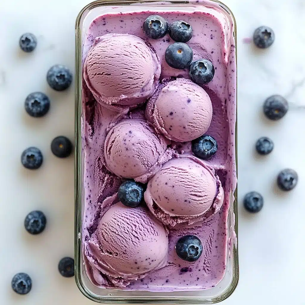 3-Ingredient No-Churn Blueberry Ice Cream Recipe - Recipe Image