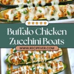 Buffalo Chicken Zucchini Boats Recipe