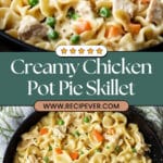 Chicken Pot Pie Noodle Skillet Recipe