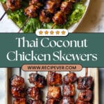 Grilled Thai Coconut Chicken Skewers Recipe