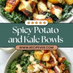 Spicy Potato Kale Bowls with Mustard Tahini Dressing Recipe