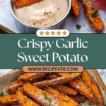 Garlic Parmesan Sweet Potato Wedges Recipe