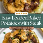 Loaded Baked Potato with Steak Bites Recipe