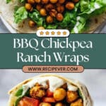 BBQ Chickpea Wraps with Ranch Dressing Recipe