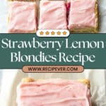 Strawberry Lemon Blondies Recipe