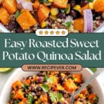 Roasted Sweet Potato Black Bean Quinoa Salad Recipe