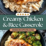 Lazy Day Creamy Chicken & Rice Dinner Casserole Recipe